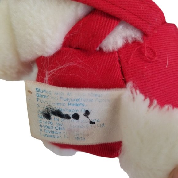 Vintage 1983 Hello Kitty Plush Red Overalls Child Guidance Sanrio CBS Toys 7" - Picture 7 of 13